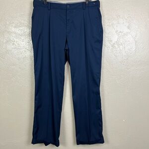 Nike Pants‎ Mens 36X32  Navy Blue Dri-Fit Tour Performance Pleated Golf Cuffed